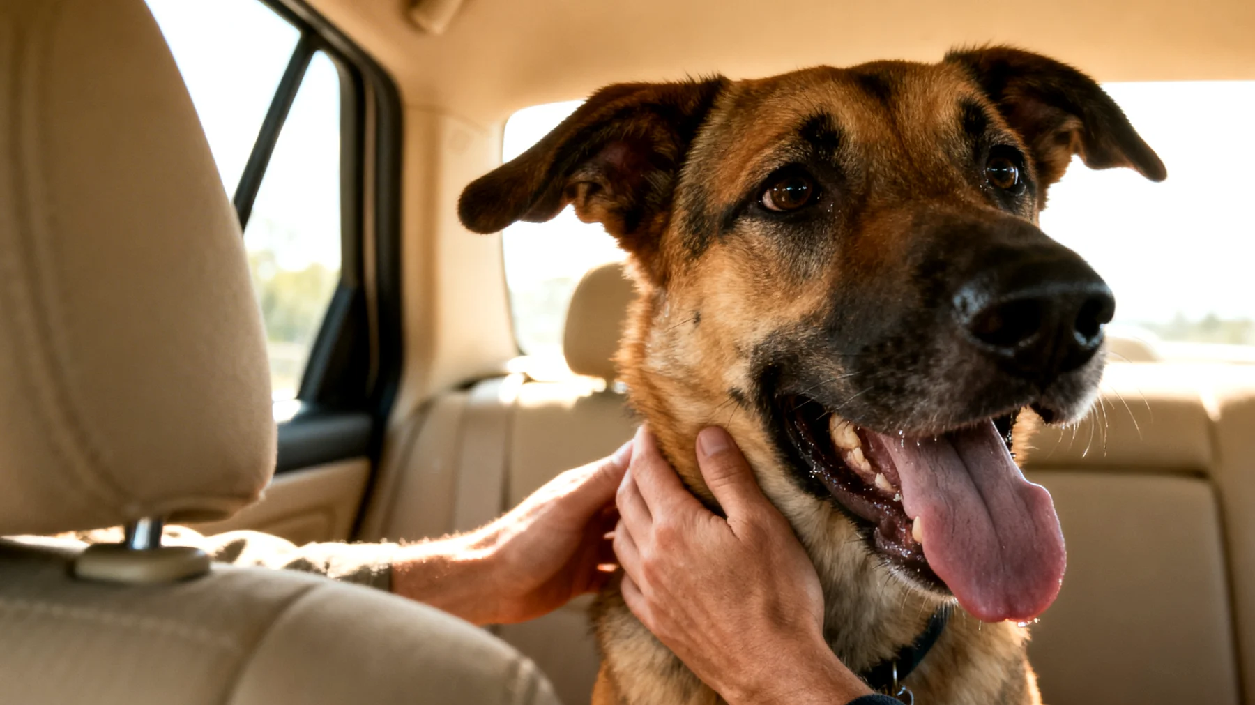 Hunde zeigen oft Stress- und Angstsymptome während Reisen, einschließlich Unruhe, Hecheln, Erbrechen oder Durchfall, was sowohl für das Tier als auch den Besitzer belastend ist"