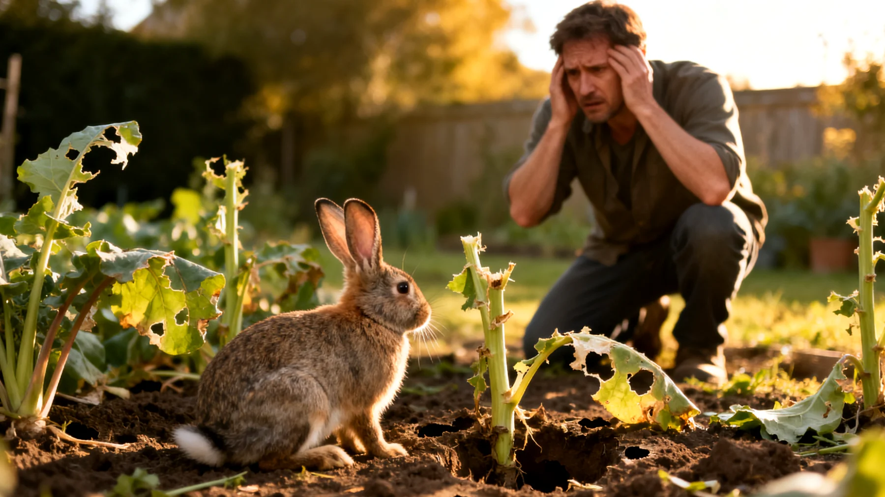Kaninchen im Garten zeigen häufig unerwünschtes Verhalten wie das Anknabbern von Pflanzen, Graben von Löchern oder Ignorieren von Rückrufversuchen, was ein gezieltes Training erschwert"