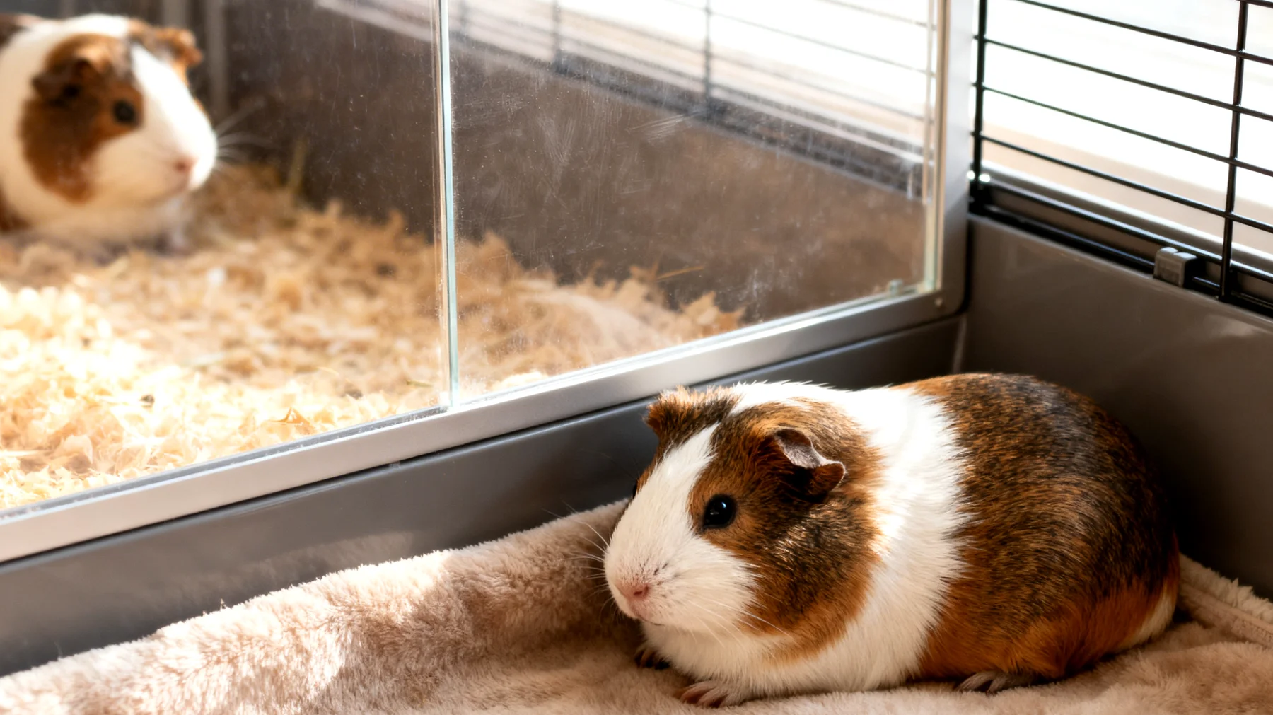 Meerschweinchen benötigen nach einer Kastration besondere Aufmerksamkeit beim Zusammenleben im Haus, insbesondere die Trennung von weiblichen Tieren für 4-6 Wochen, um ungewollte Trächtigkeit zu vermeiden, sowie eine ruhige, stressfreie Umgebung mit angepasster Käfigausstattung während der Genesungsphase"